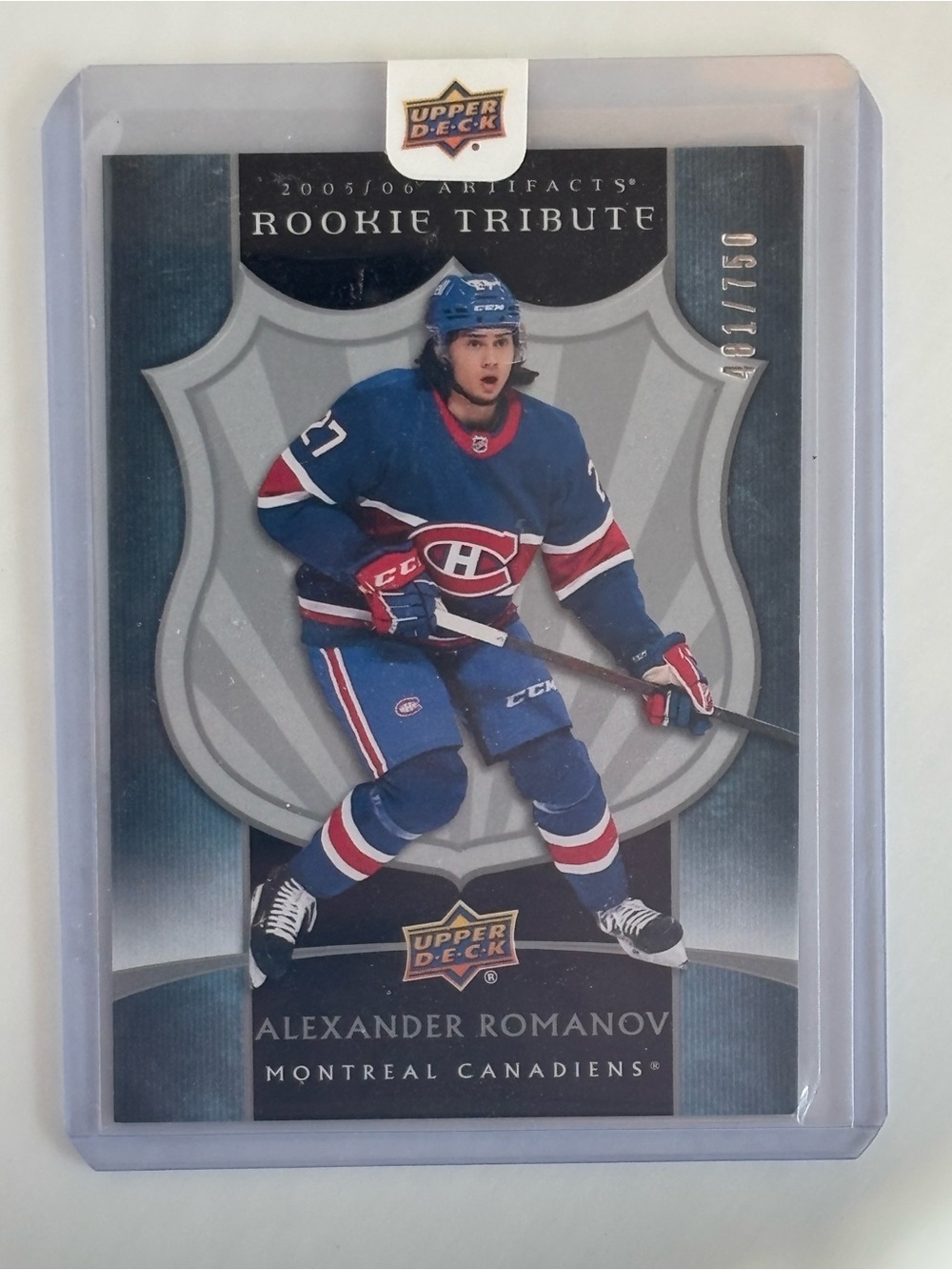 Alexander Romanov 2020-21 Upper Deck Artifacts Rookie Tribute /750 Canadiens